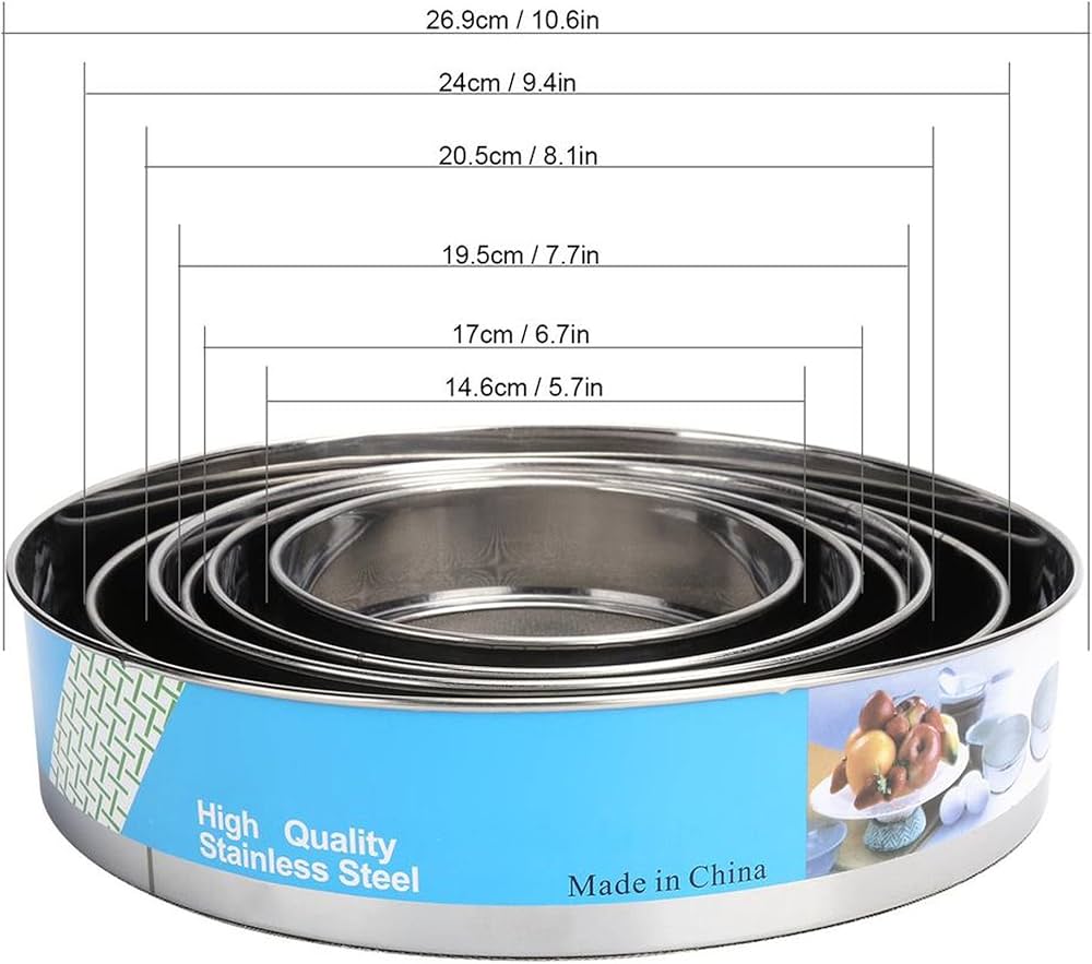 6 Pack Stainless Steel Flour Strainer Set, Stainless Steel Sifter For Baking, Multifunctional Flour Sifter 6 Pack Stainless Steel Flour Strainer Set, Stainless Steel Sifter For Baking, Multifunctional Flour Sifter